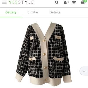 Yes style tweed sweater, one size, medium